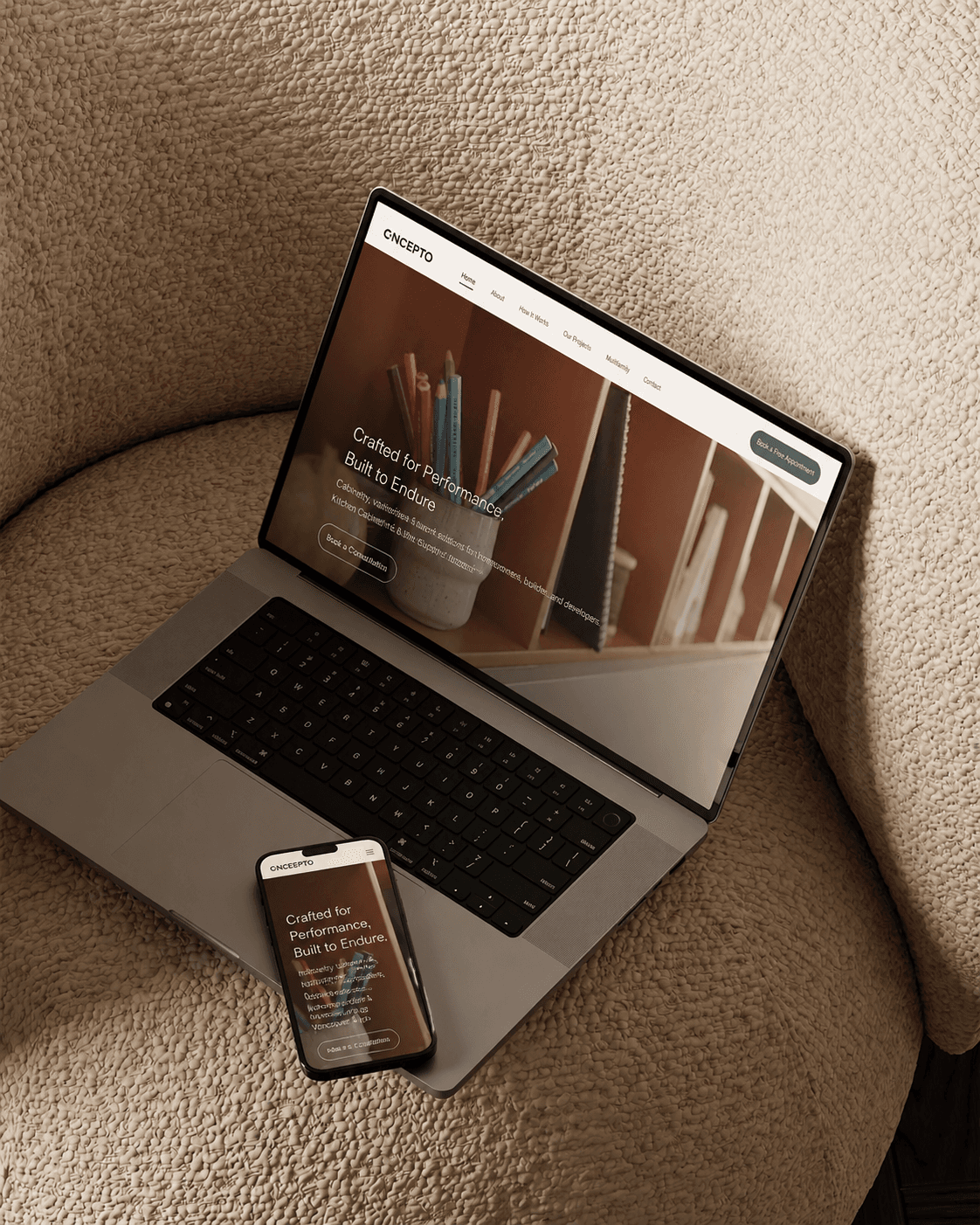 Concepto Interiors - Cabinetry website preview