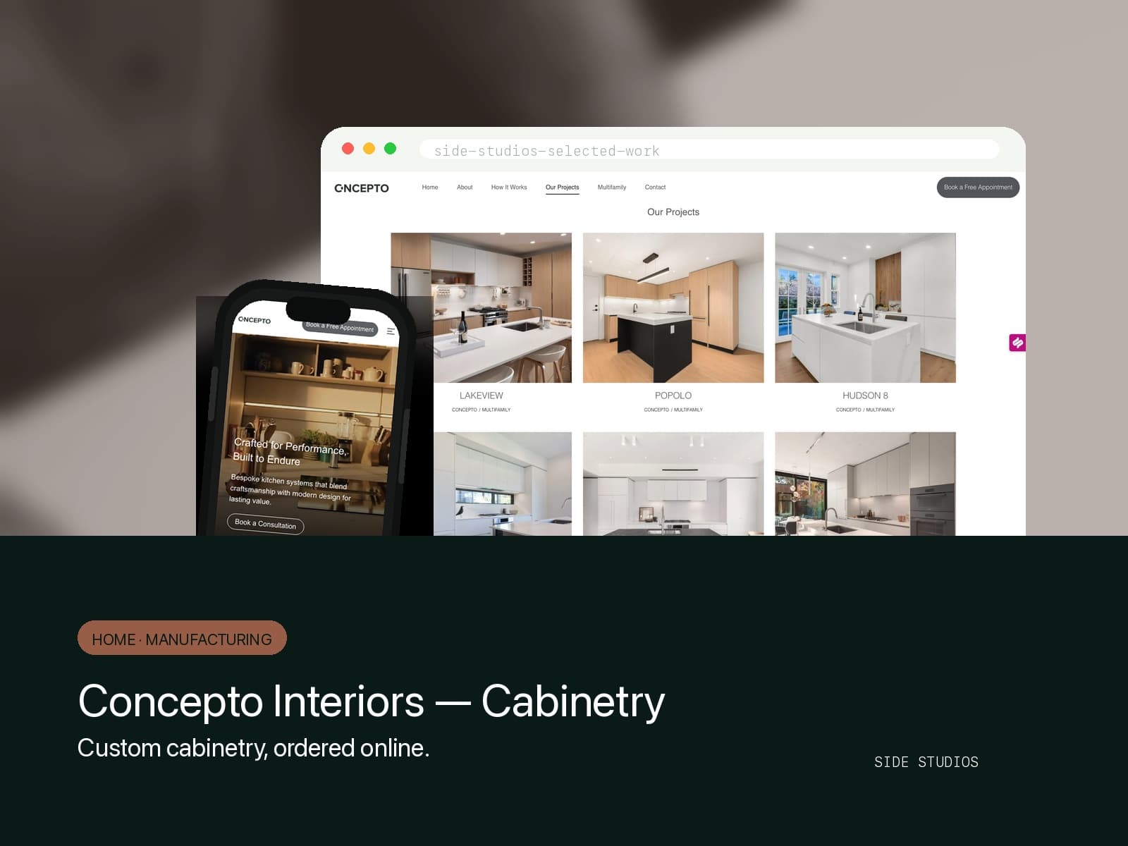 Concepto Interiors - Cabinetry website preview