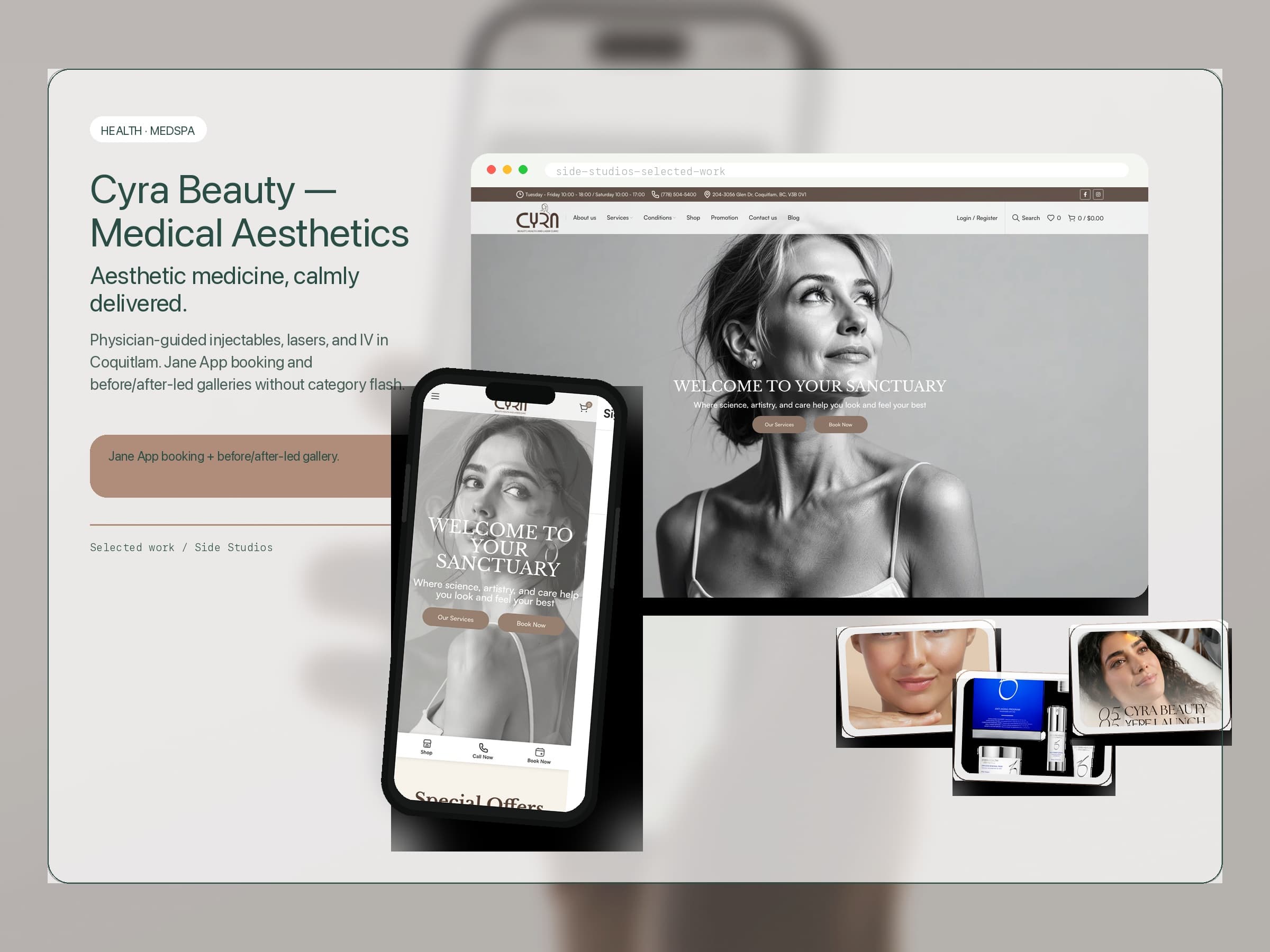 Cyra Beauty - Medical Aesthetics website case study cover