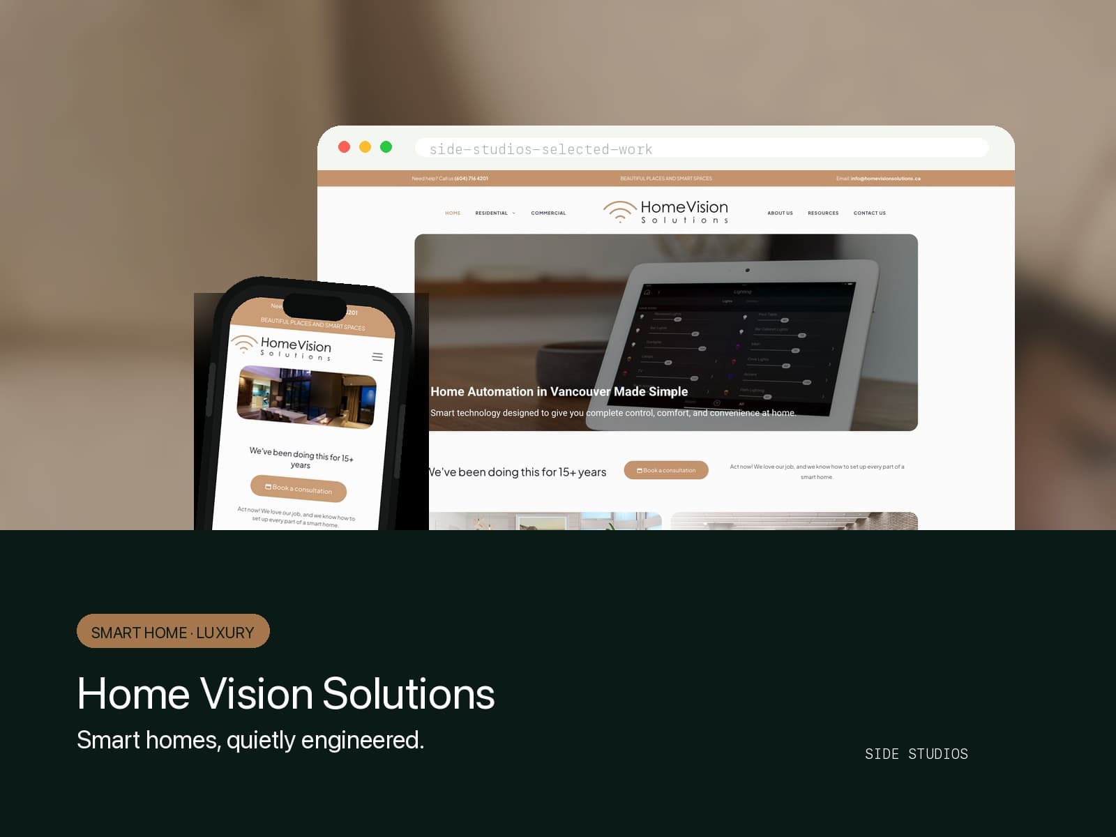 Home Vision Solutions website preview
