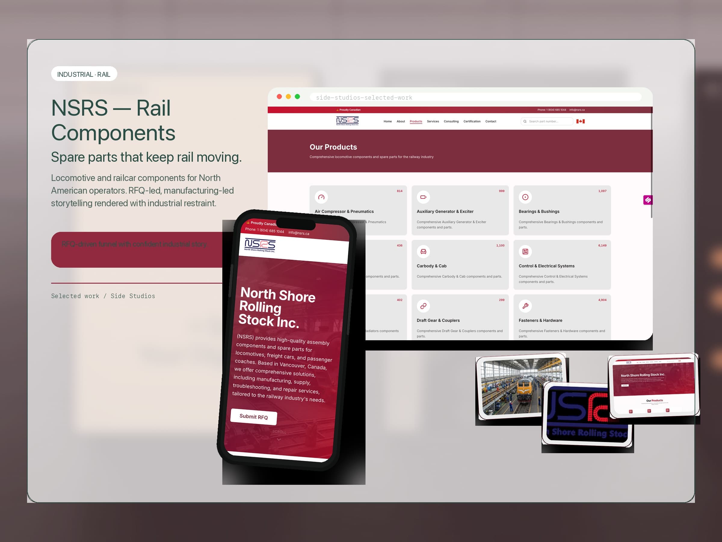 NSRS - Rail Components website case study cover