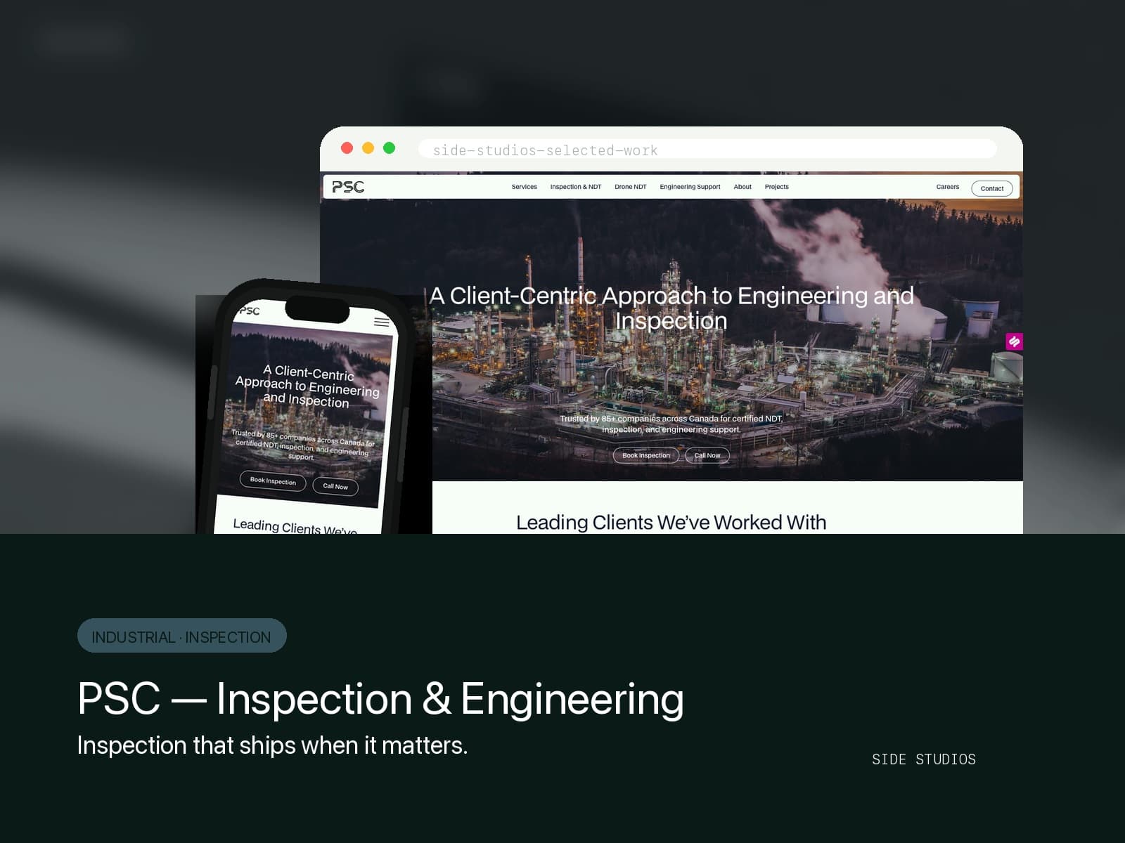 PSC - Inspection & Engineering website preview