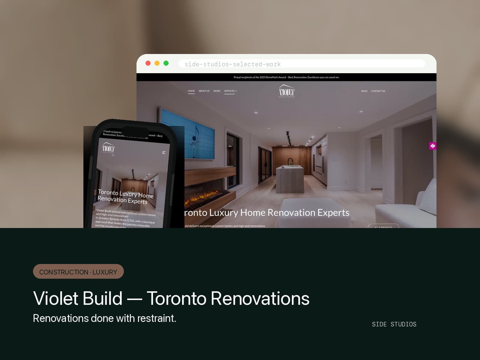 Violet Build - Toronto Renovations website preview