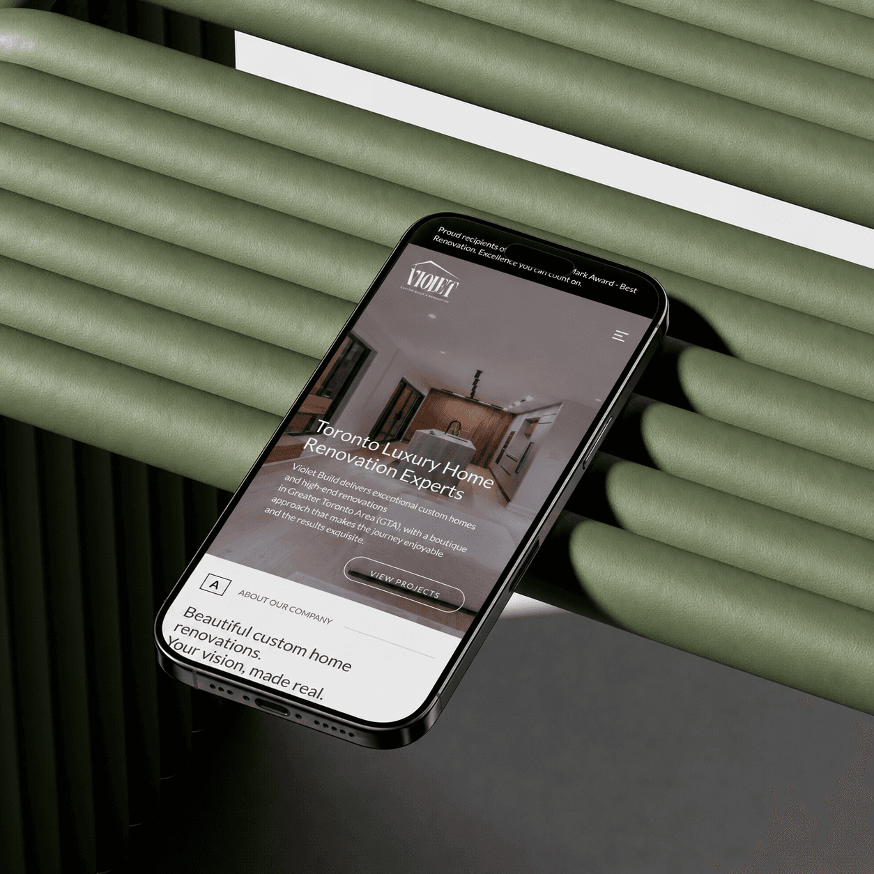 Violet Build - Toronto Renovations mobile website preview