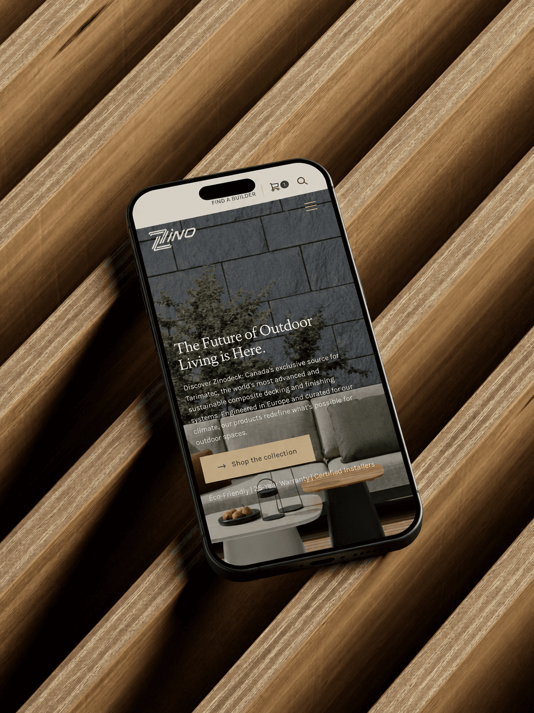 Zinodeck - Composite Decking mobile website preview