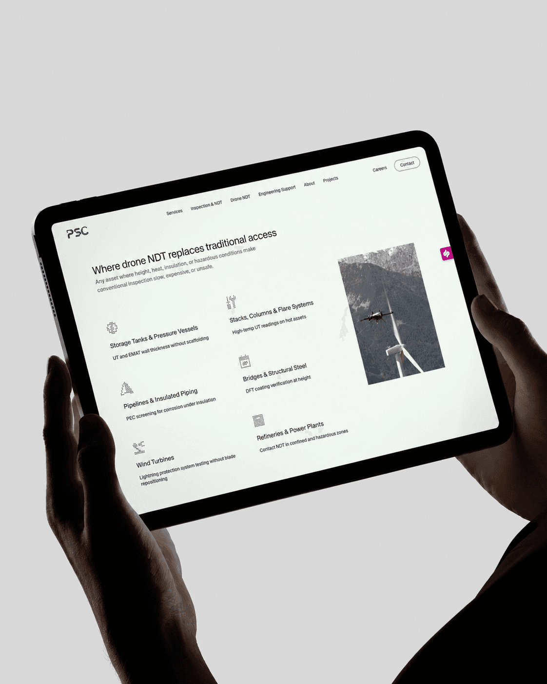 PSC - Inspection & Engineering desktop website preview